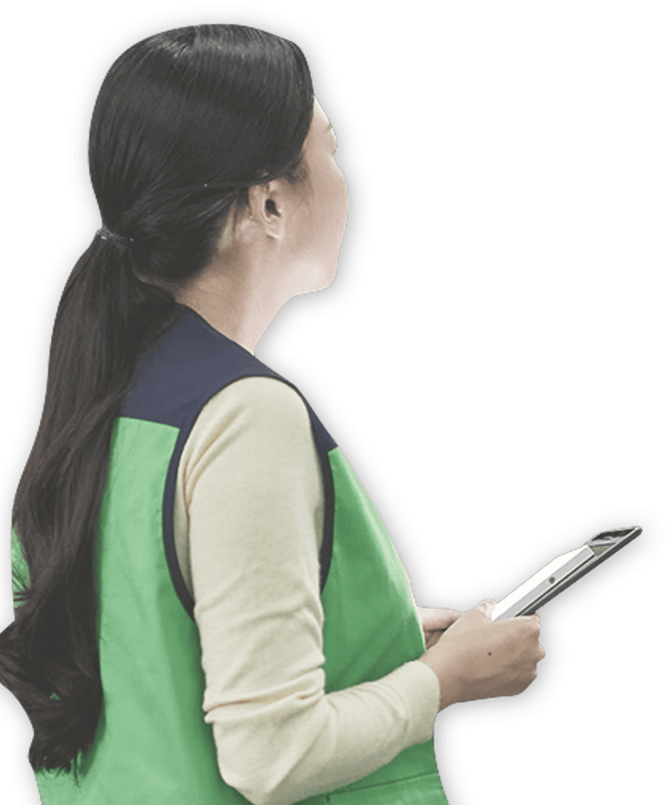 홍보물 제작 업무에 고민하는 매장 운영자 일러스트